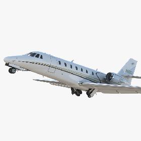 3D model Business Jet Cessna Model 680 Sovereign Rigged
